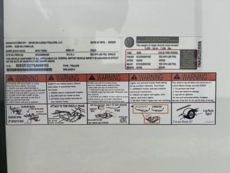 New 2026 Spartan Cargo  sp8.5x32ta5 Car / Racing Trailer