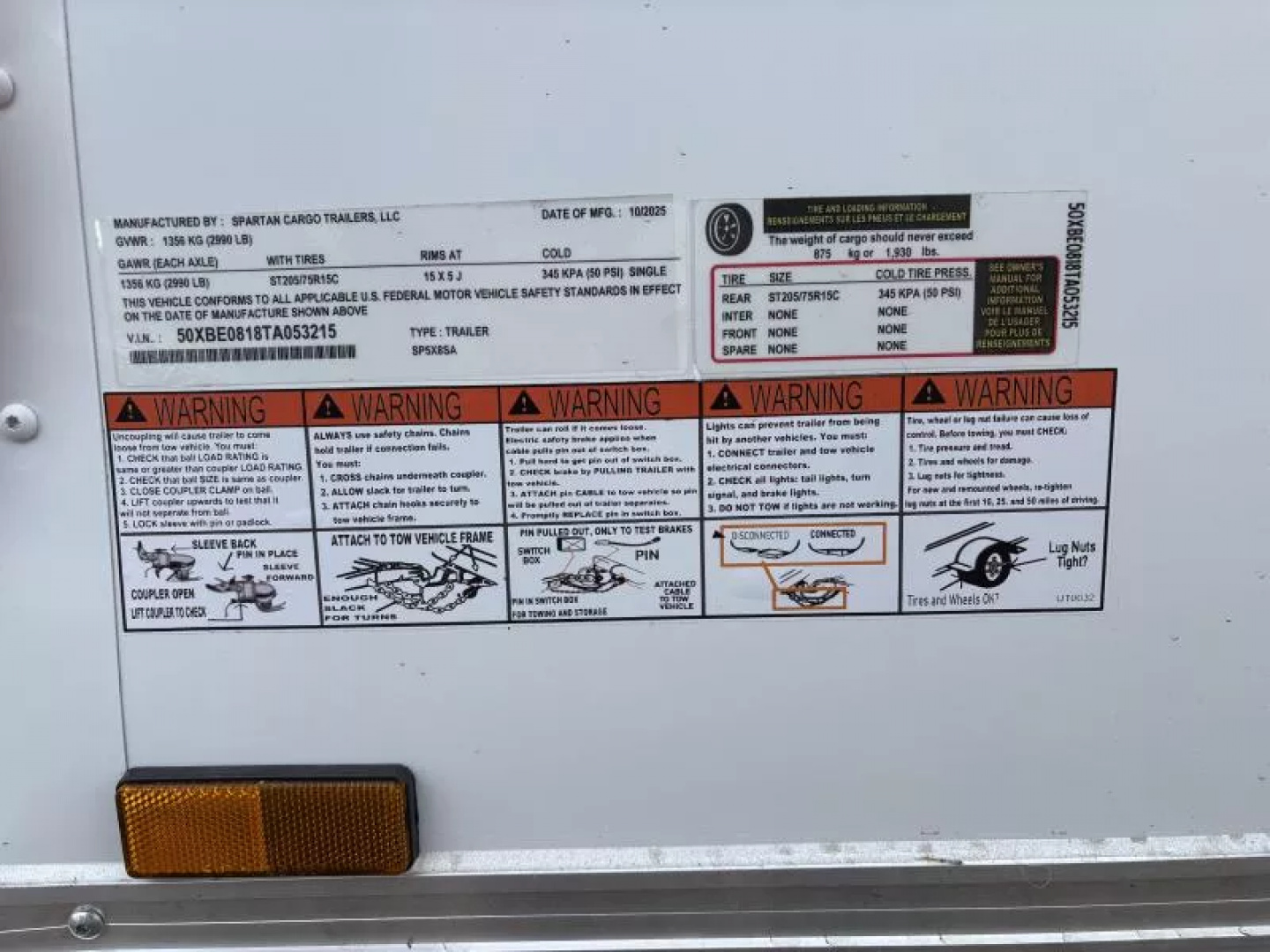 New 2026 Spartan Cargo Trailers SP5X8SA Cargo / Enclosed Trailer