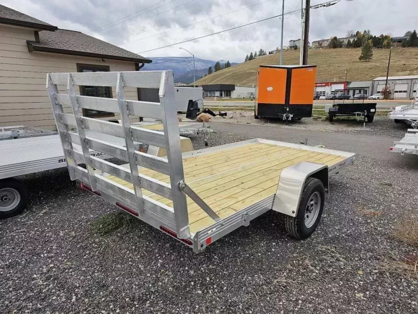 New 2025 Bear Track 76"x12' Aluminum Utility Trailer