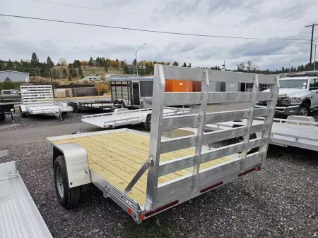New 2025 Bear Track 76"x12' Aluminum Utility Trailer