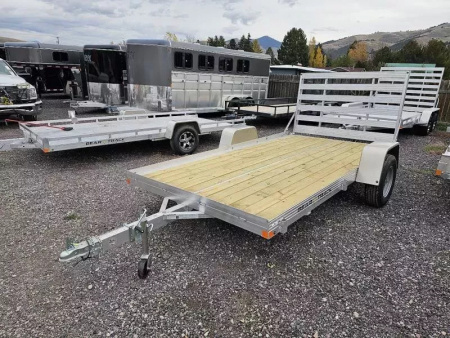New 2025 Bear Track 76"x12' Aluminum Utility Trailer