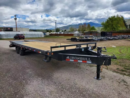 New 2026 Iron Bull 8.5' x 25' 14k Deckover Flatbed Trailer