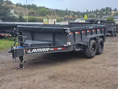 New 2026 Lamar 7x12 14k Low-Pro Dump Trailer