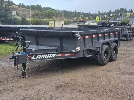 New 2026 Lamar 7x12 14k Low-Pro Dump Trailer