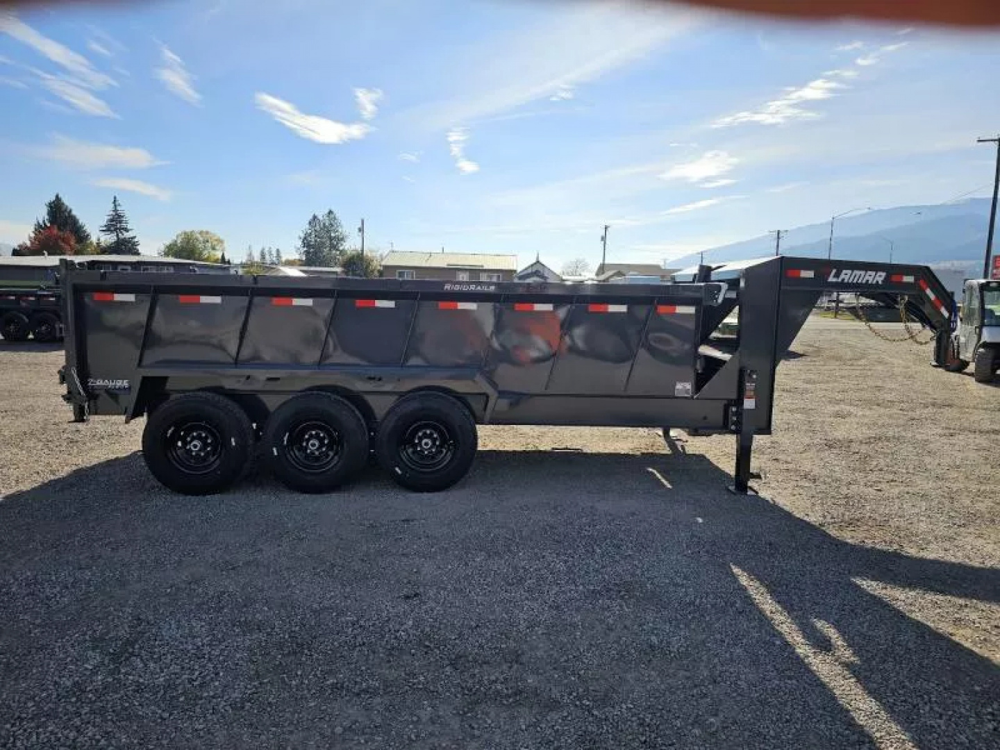 New 2026 Lamar 7x16 21k Telescopic Dump Trailer w/36" Sides