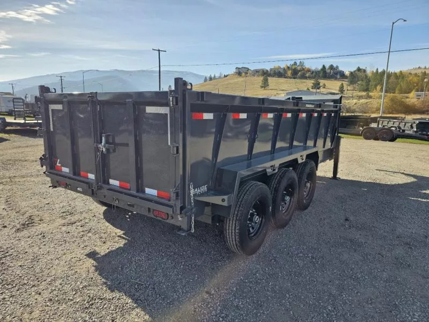 New 2026 Lamar 7x16 21k Telescopic Dump Trailer w/36" Sides