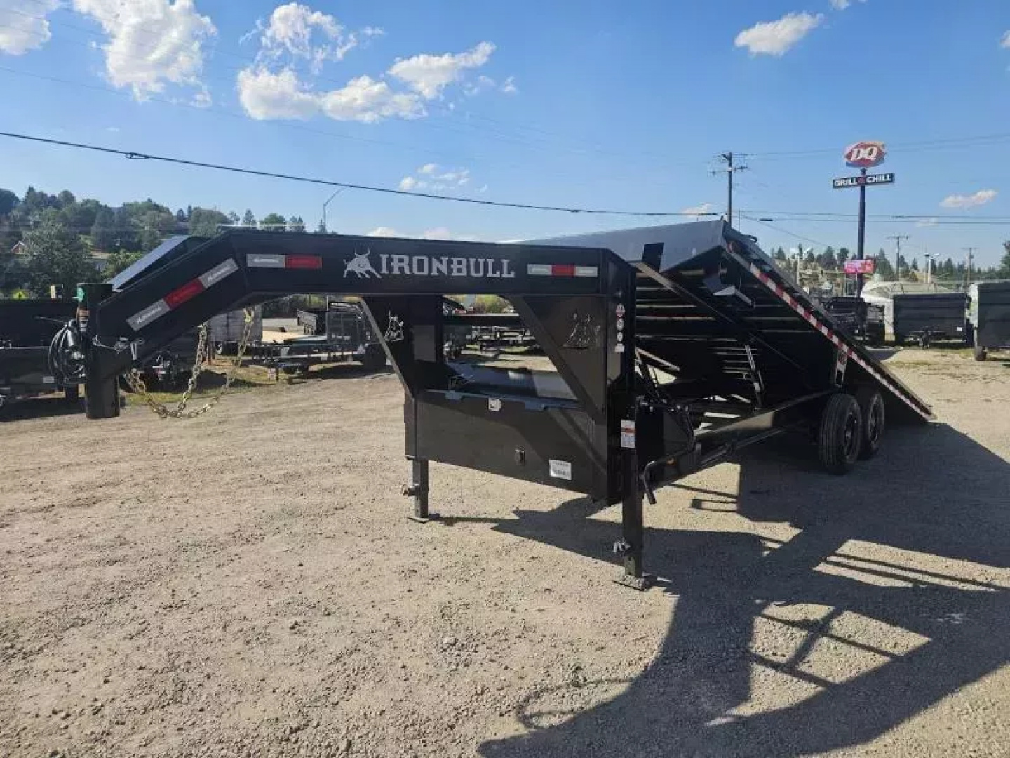 New 2026 Iron Bull 102"x24' 14K Gooseneck Deckover Tilt Trailer
