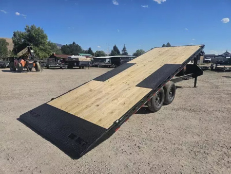 New 2026 Iron Bull 102"x24' 14K Gooseneck Deckover Tilt Trailer