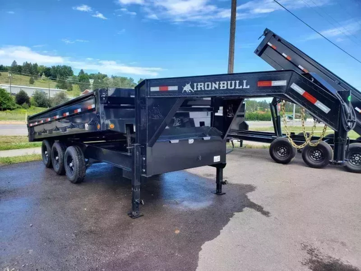 New 2026 Iron Bull 96"x16' 21k Deckover Gooseneck Dump Trailer