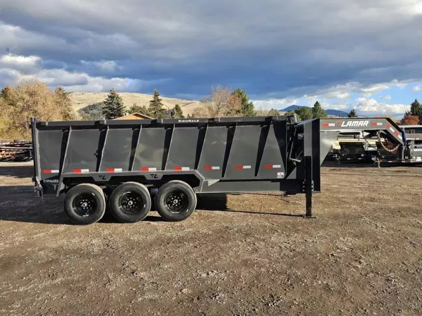 New 2026 Lamar 7x16 21k Telescopic Dump Trailer w/48" Sides