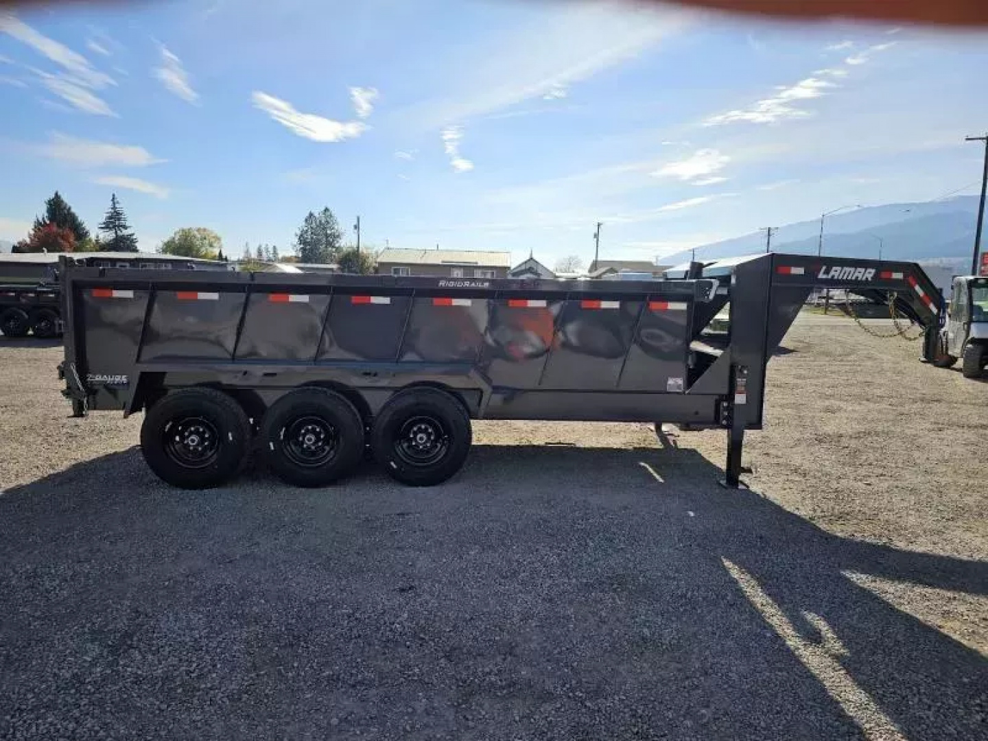 New 2026 Lamar 7x16 21k Telescopic Dump Trailer w/36" Sides