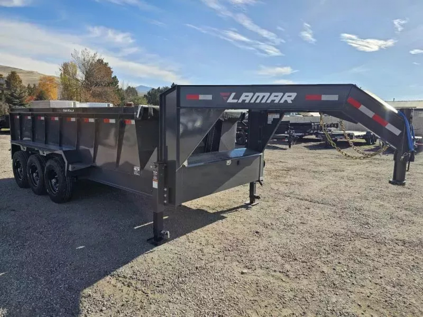 New 2026 Lamar 7x16 21k Telescopic Dump Trailer w/36" Sides