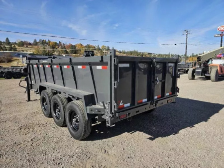 New 2026 Lamar 7x16 21k Telescopic Dump Trailer w/36" Sides