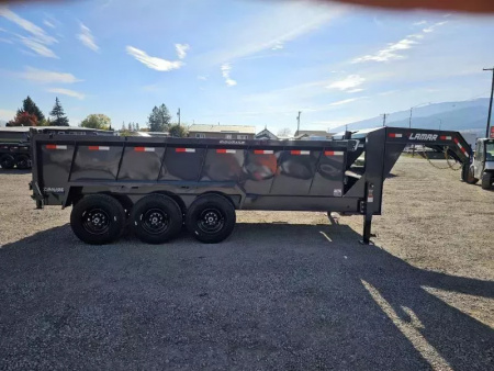 New 2026 Lamar 7x16 21k Telescopic Dump Trailer w/36" Sides