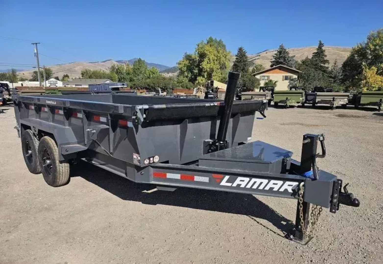 New 2026 Lamar 7x14 14k Dump Trailer w/Telescopic Hoist