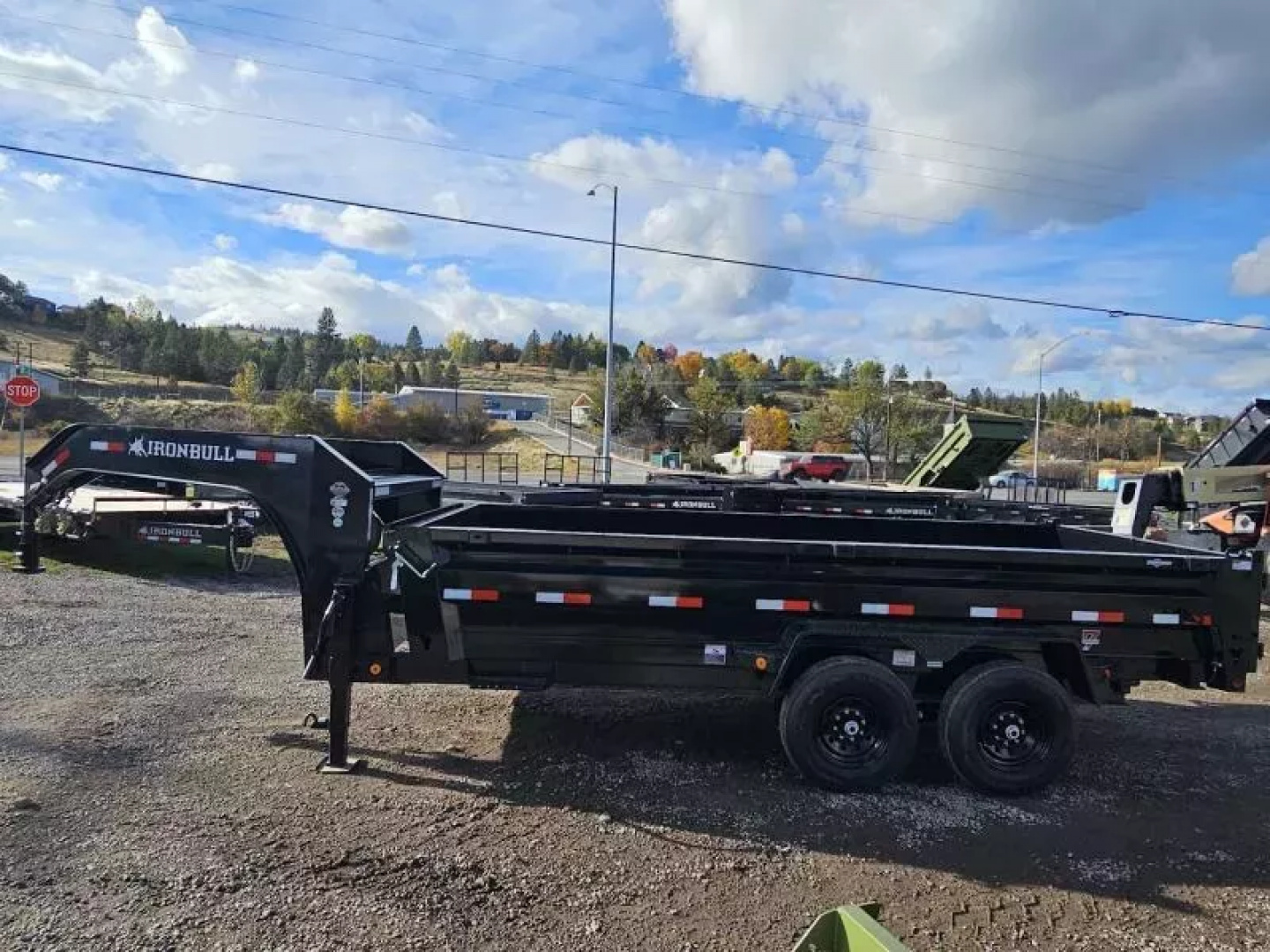 New 2026 Iron Bull 83"x16' 15k Gooseneck Dump Trailer