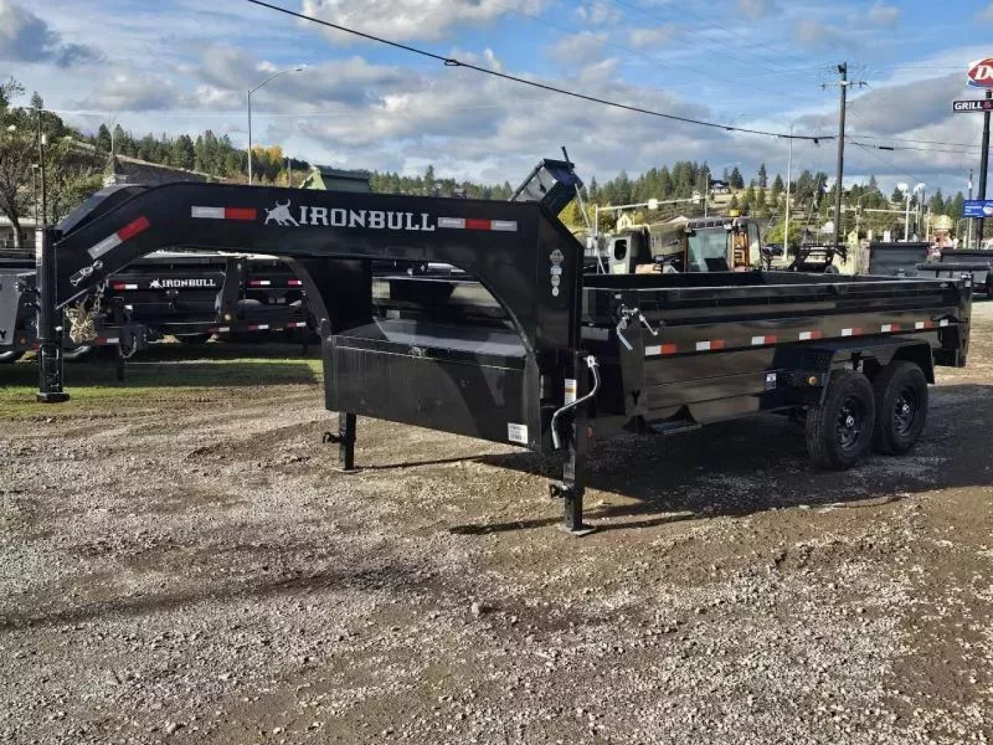 New 2026 Iron Bull 83"x16' 15k Gooseneck Dump Trailer