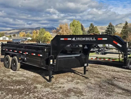 New 2026 Iron Bull 83 x16' 15k Gooseneck Dump Trailer