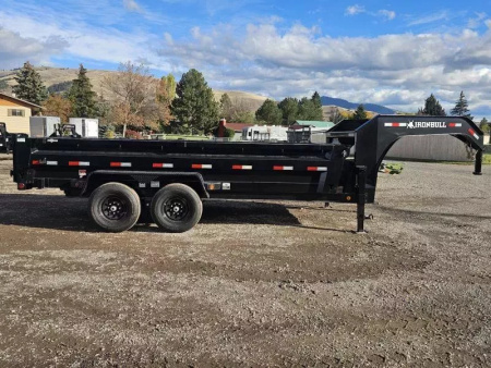 New 2026 Iron Bull 83"x16' 15k Gooseneck Dump Trailer
