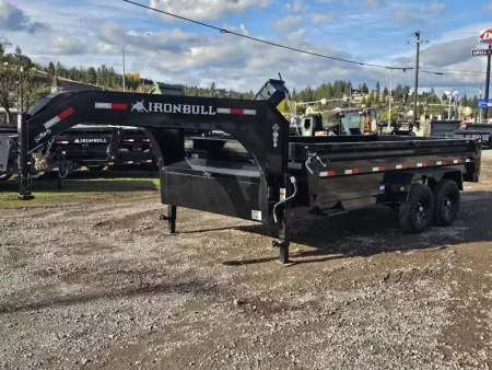 New 2026 Iron Bull 83"x16' 15k Gooseneck Dump Trailer