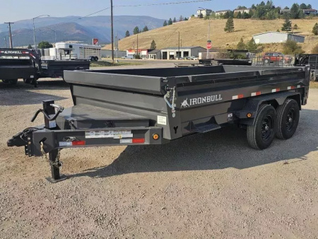 New 2026 Iron Bull 7x14 15k Low-Pro Dump Trailer