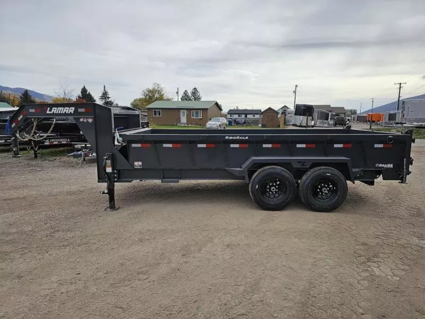 New 2026 Lamar 7x16 14k Gooseneck Dump Trailer