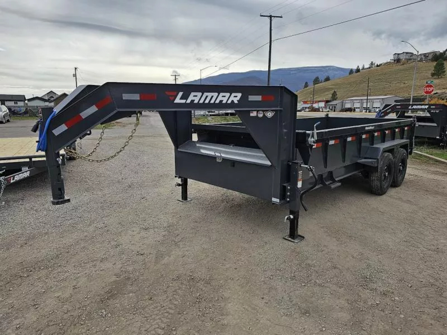 New 2026 Lamar 7x16 14k Gooseneck Dump Trailer