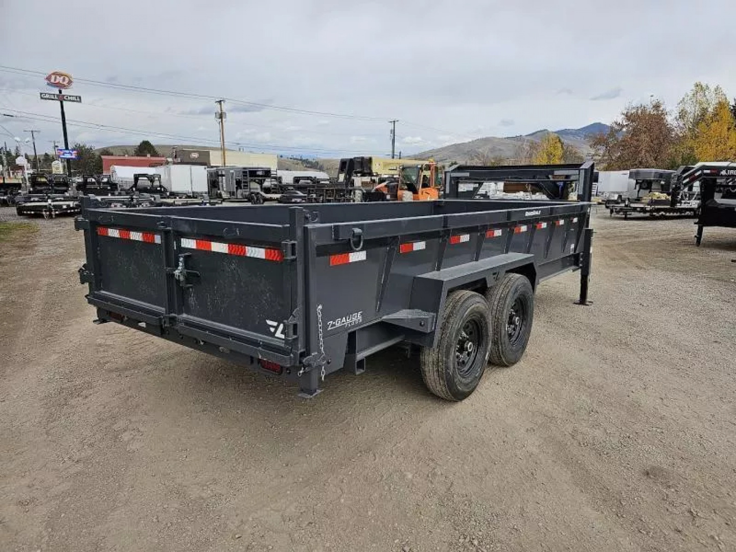New 2026 Lamar 7x16 14k Gooseneck Dump Trailer