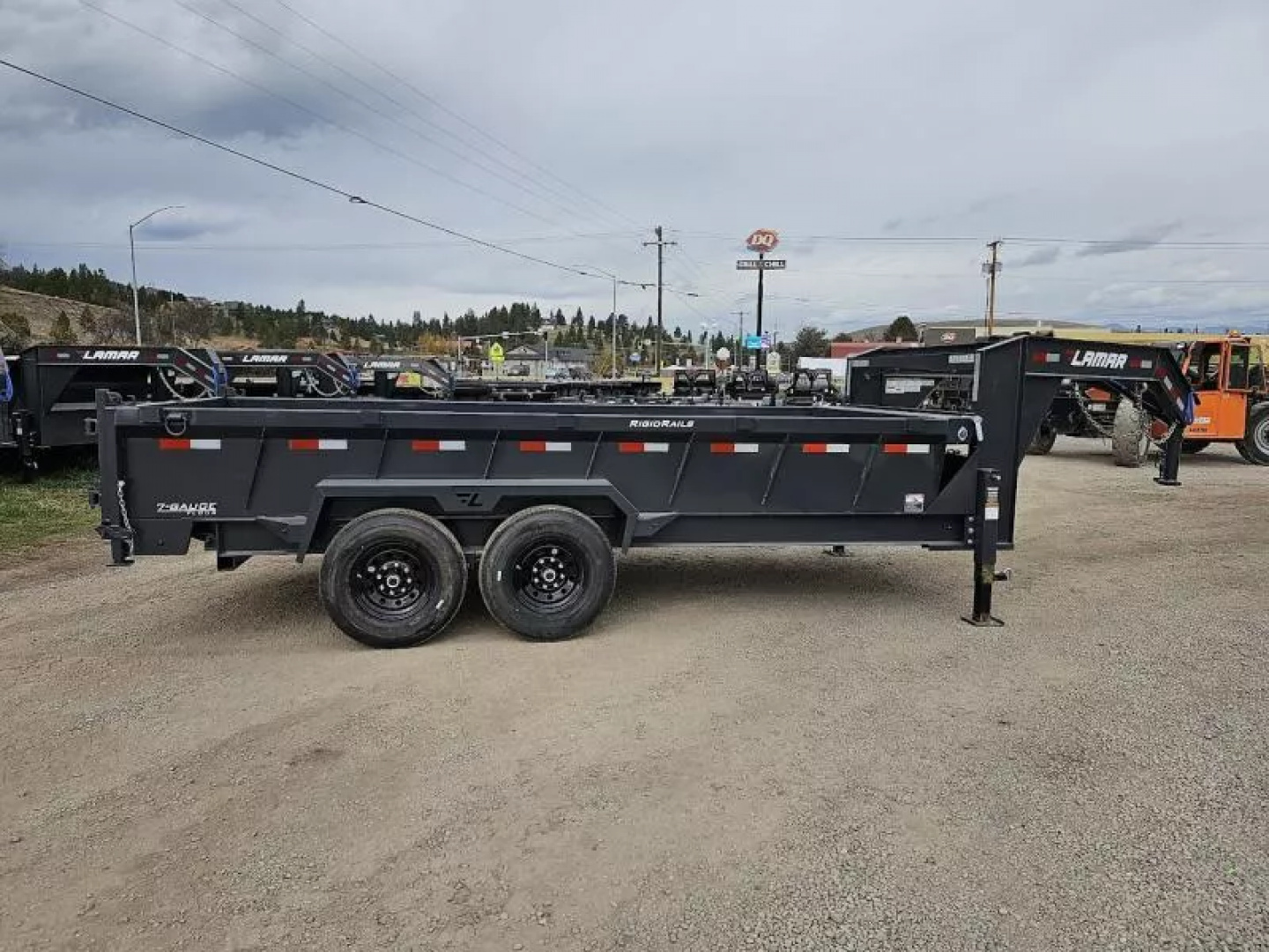 New 2026 Lamar 7x16 14k Gooseneck Dump Trailer
