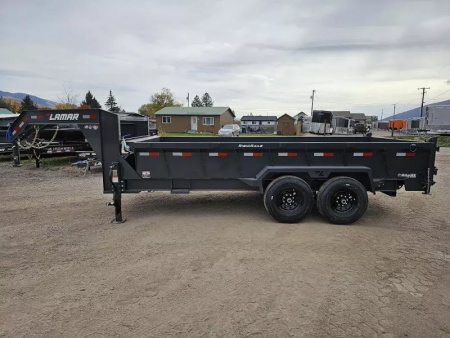 New 2026 Lamar 7x16 14k Gooseneck Dump Trailer
