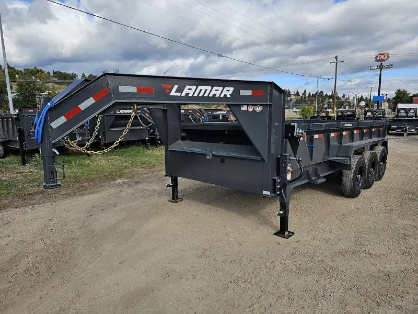 New 2026 Lamar 7x16 21k Gooseneck Dump Trailer