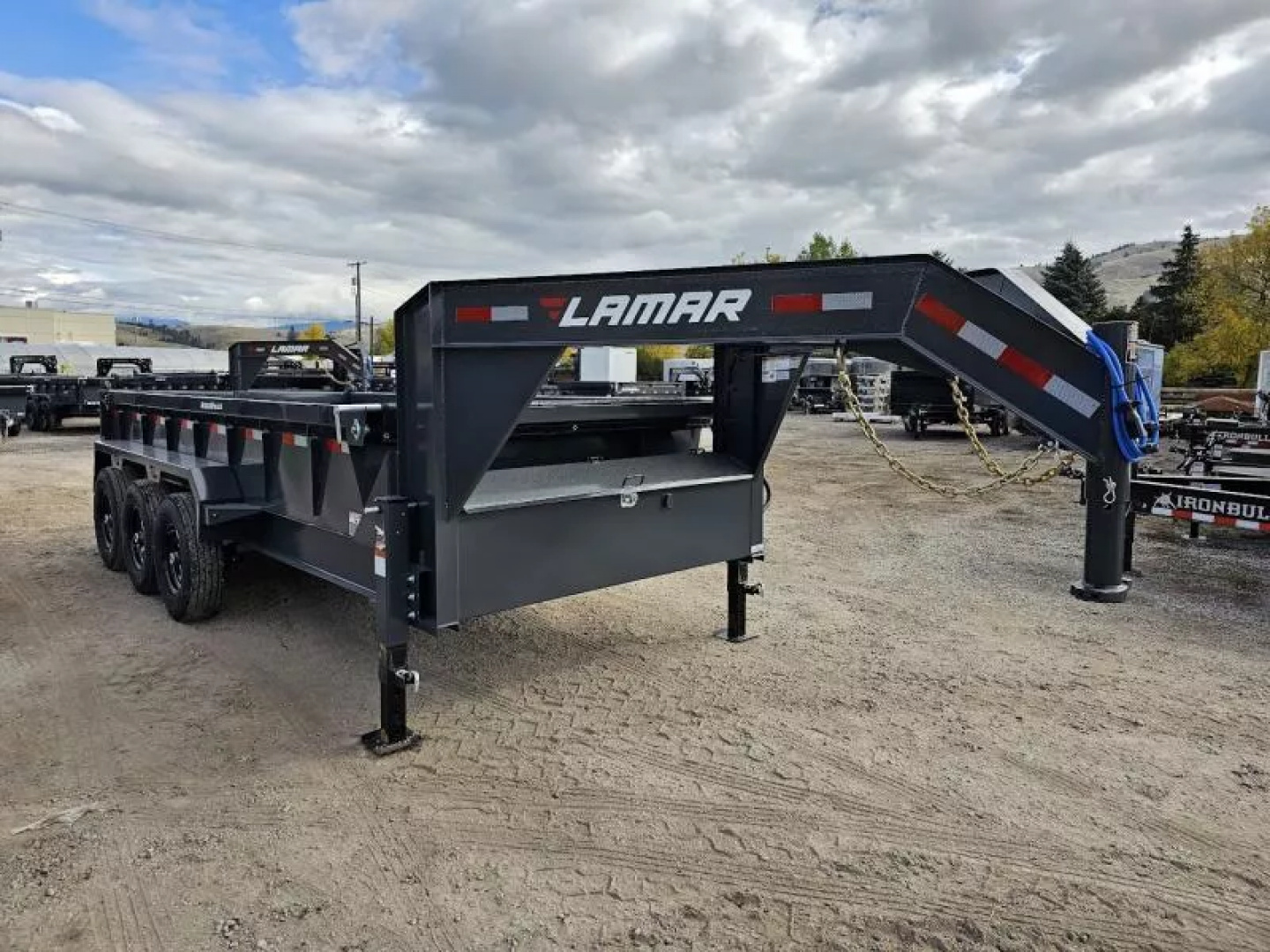 New 2026 Lamar 7x16 21k Gooseneck Dump Trailer