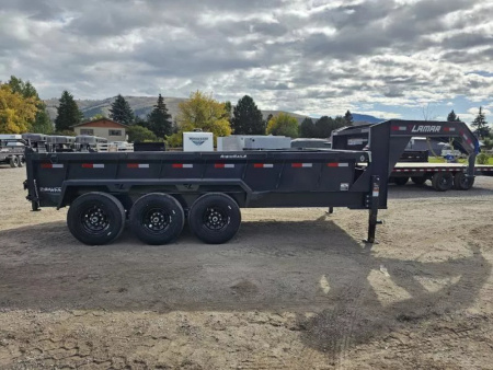 New 2026 Lamar 7x16 21k Gooseneck Dump Trailer