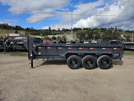 New 2026 Lamar 7x16 21k Gooseneck Dump Trailer