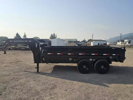 New 2026 Iron Bull 7'x14' 15k Gooseneck Dump Trailer