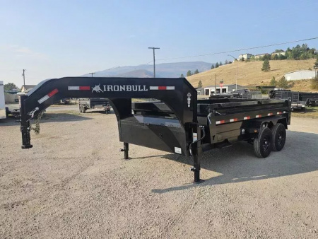 New 2026 Iron Bull 7'x14' 15k Gooseneck Dump Trailer