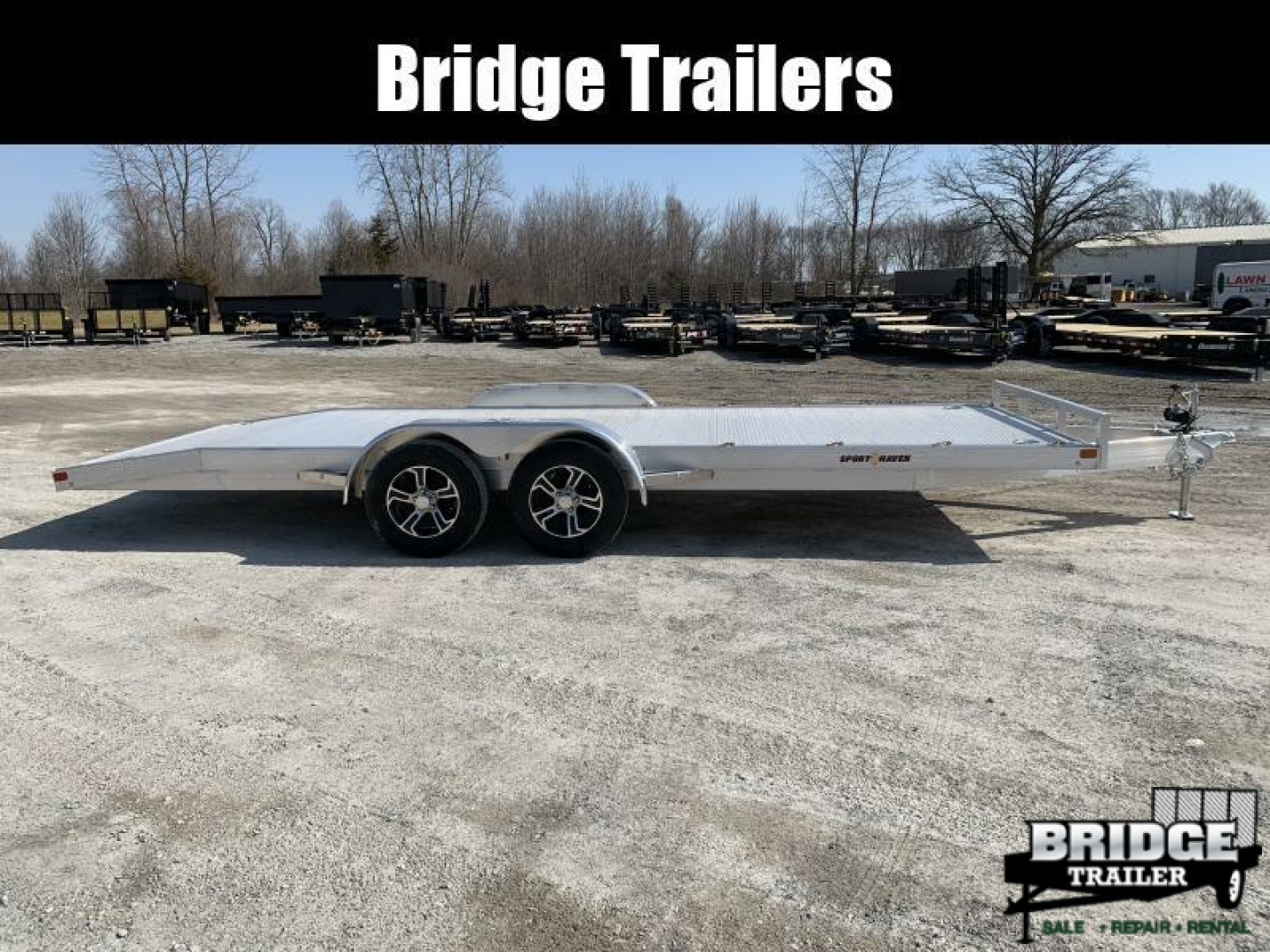 New 2025 Sport Haven AOCP2070TD (7' x 20') 7K Premium Aluminum Car / Racing Trailer