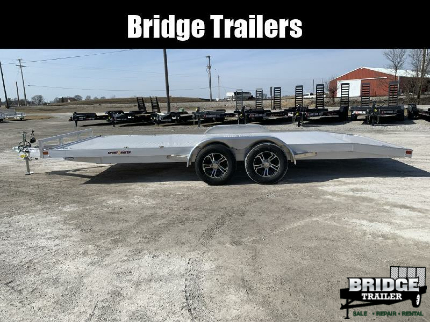 New 2025 Sport Haven AOCP2070TD (7' x 20') 7K Premium Aluminum Car / Racing Trailer