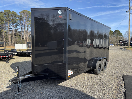 New 2026 Spartan 7X16 Enclosed Trailer, 10K GVWR, 7'6" Interior, Preferred Package Pro Series, PolyCor, StableDeck, Race Wing, Lighting