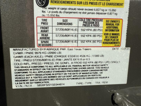 New 2025 East Texas Trailers 102X32 EQUIPMENT PINTLE HITCH (22K GVWR) Equipment Trailer