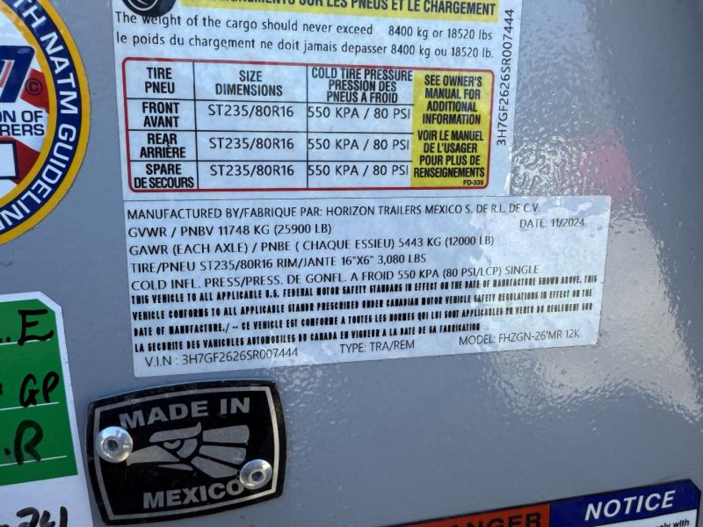 New 2025 Horizon Trailers 102X26 GOOSENECK 26K GVWR Flatbed Trailer