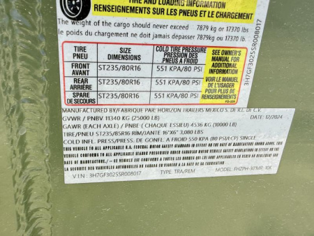 New 2025 Horizon Trailers 102X30 EQUIPMENT PINTLE HITCH 25K GVWR Equipment Trailer