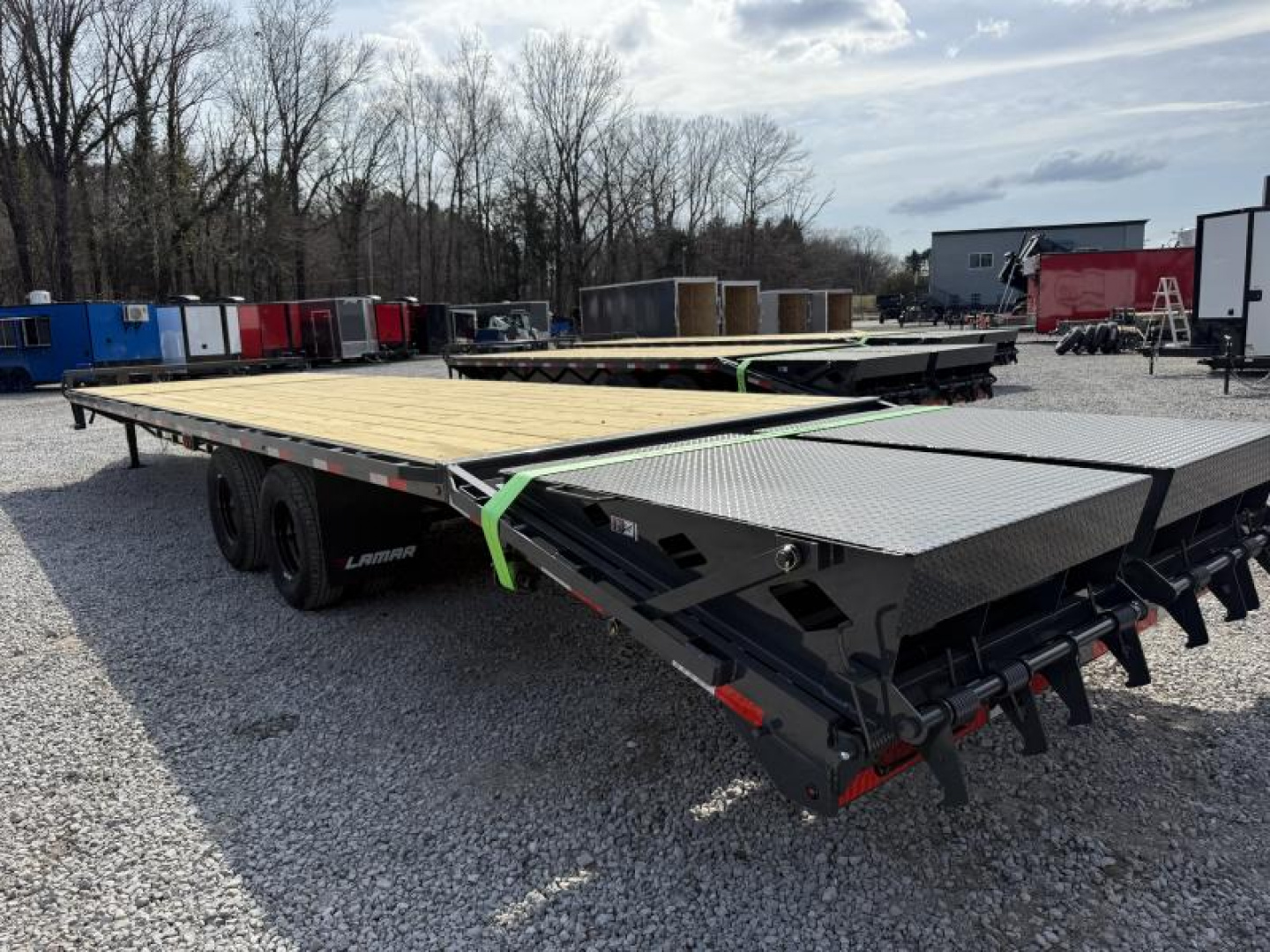 New 2025 Lamar 102X32 EQUIPMENT TRAILER/PINTLE HITCH 20K GVWR