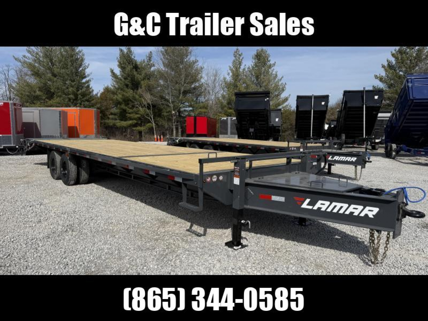 New 2025 Lamar 102X32 EQUIPMENT TRAILER/PINTLE HITCH 20K GVWR