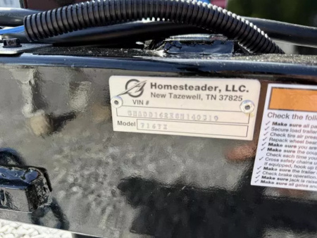 New 2025 Homesteader Trailers 7X16 TX (4FT WALL) Dump Trailer