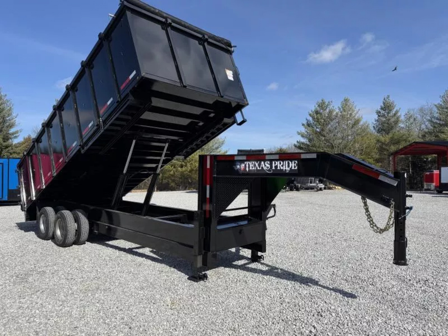 New 2025 Texas Pride Trailers 8x20 (4FT WALLS) GOOSENECK DUMP TRAILER 26K GVWR Dump Trailer