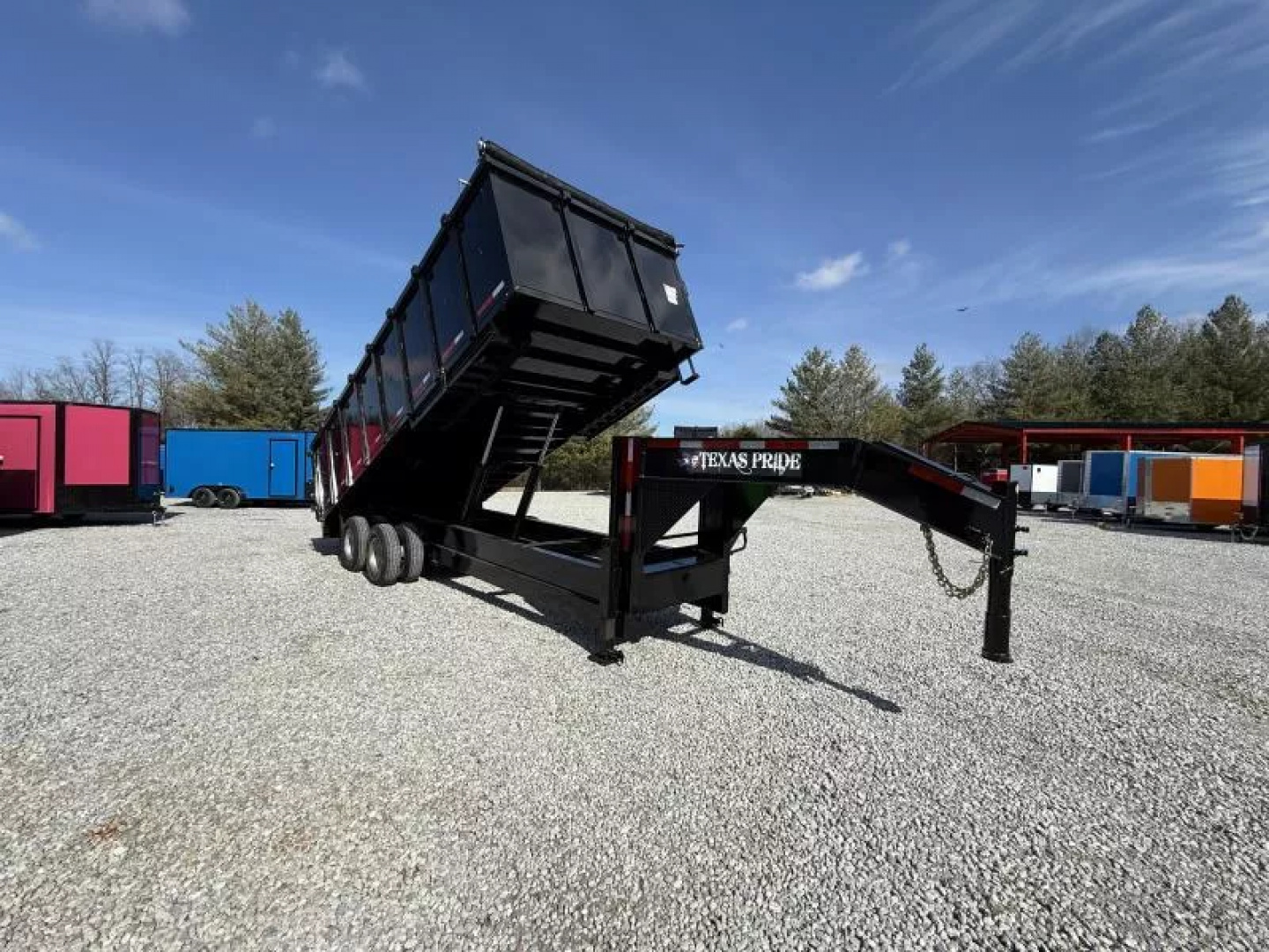 New 2025 Texas Pride Trailers 8x20 (4FT WALLS) GOOSENECK DUMP TRAILER 26K GVWR Dump Trailer