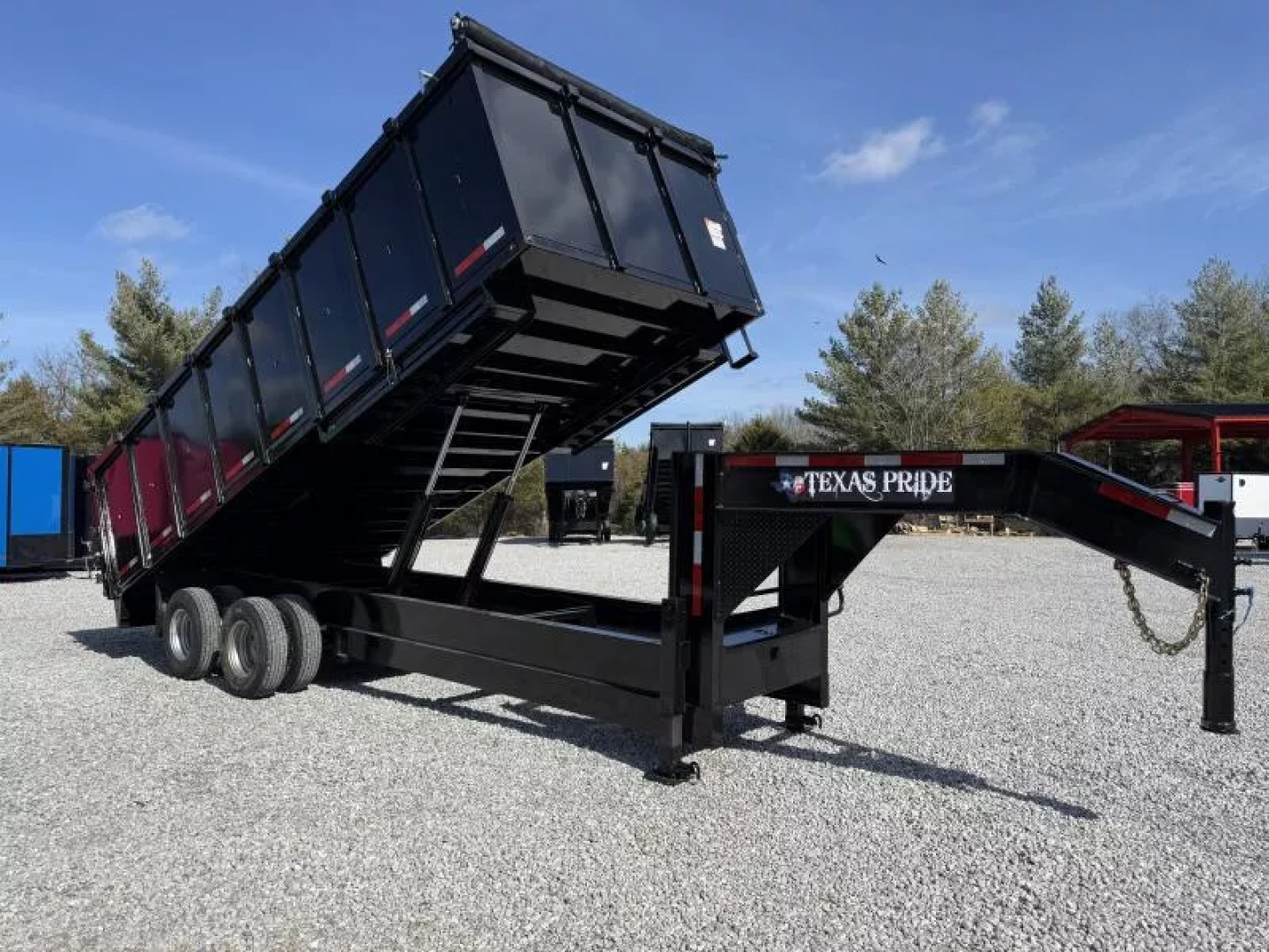 New 2025 Texas Pride Trailers 8x20 (4FT WALLS) GOOSENECK DUMP TRAILER 26K GVWR Dump Trailer