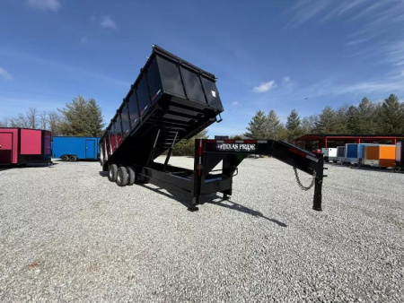New 2025 Texas Pride Trailers 8x20 (4FT WALLS) GOOSENECK DUMP TRAILER 26K GVWR Dump Trailer