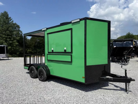 New 2026 All World Trailers 7X16 TA CONCESSION BBQ TRAILER Vending / Concession Trailer